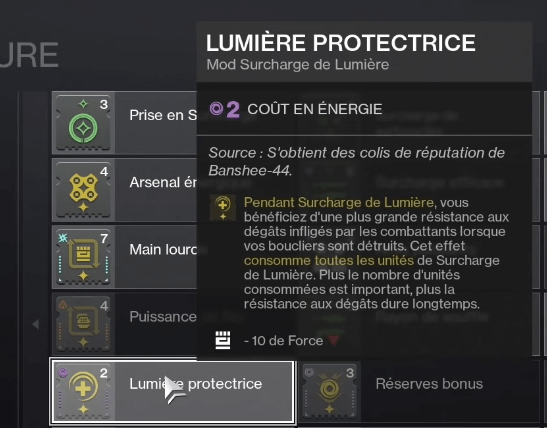 Lumiere protectrice