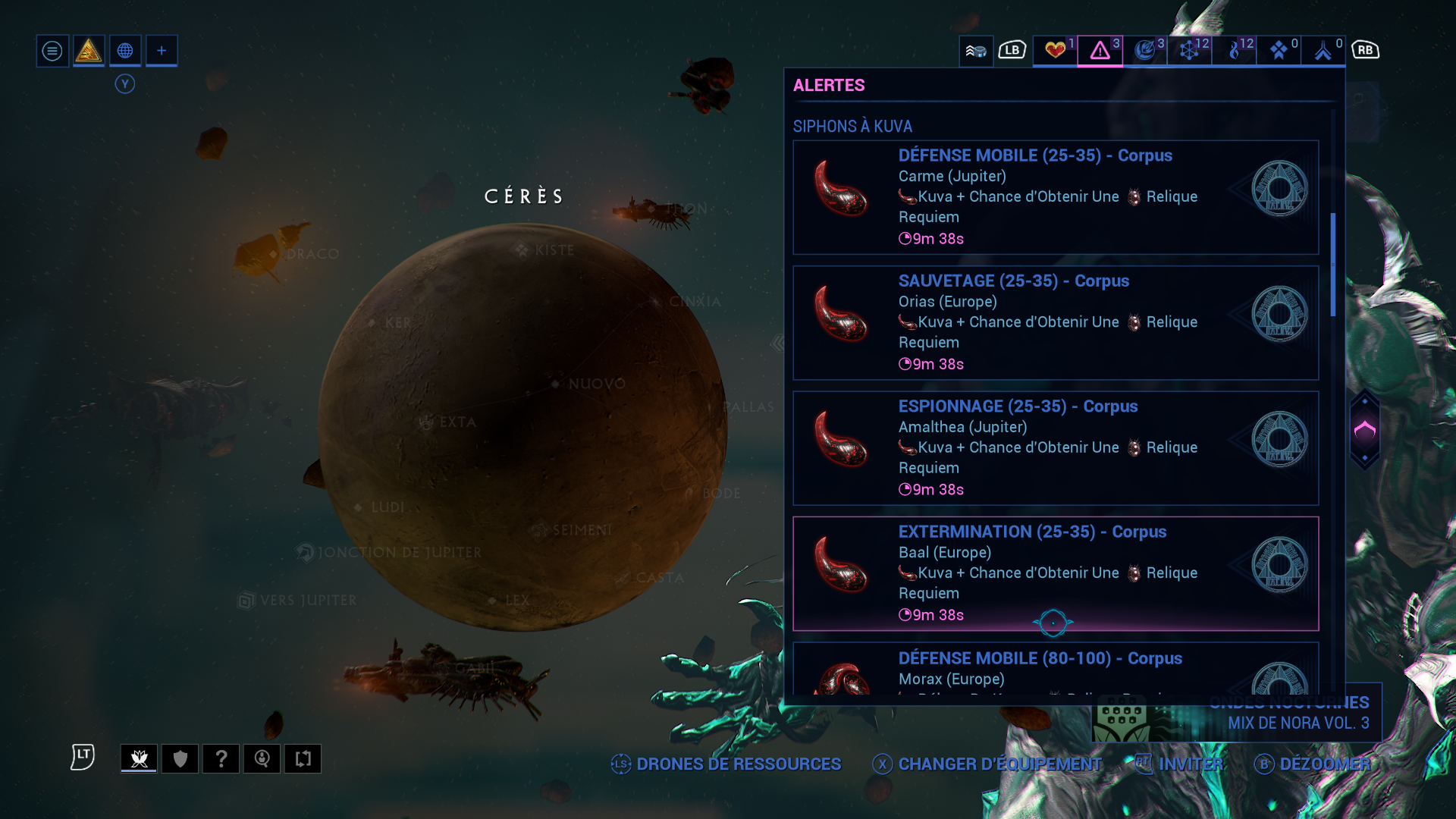 missions de Siphons a kuva dans les alertes.