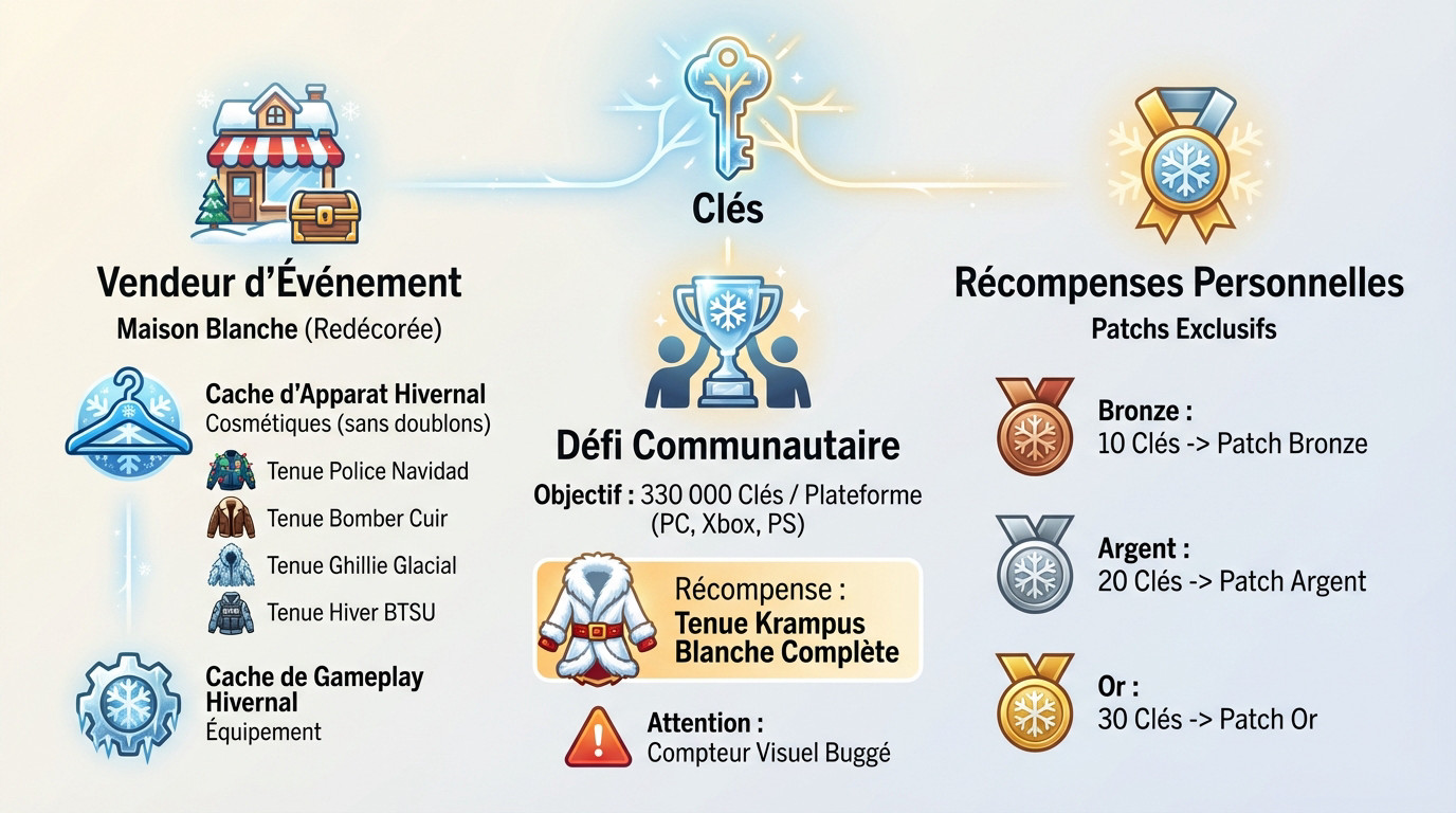 Aperçu des récompenses et défis de l'événement hivernal The Division 2