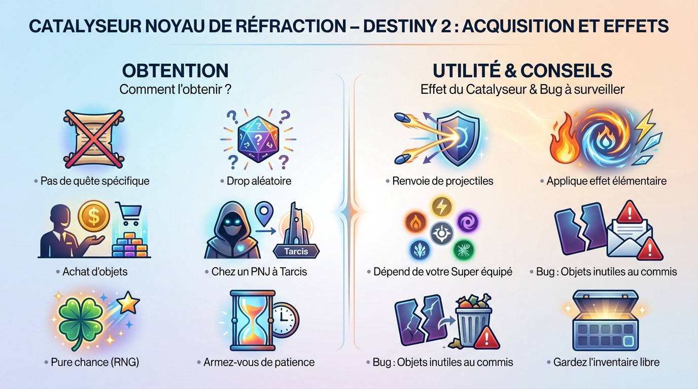 Catalyseur Noyau de Réfraction pour la Lame Praxique dans Destiny 2
