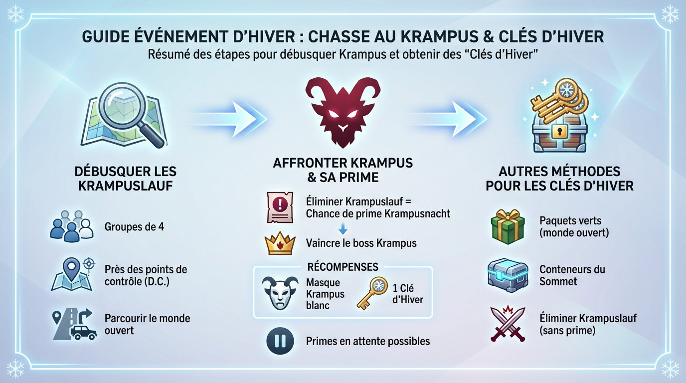 Guide complet événement hivernal The Division 2 : Krampus et clés d'hiver