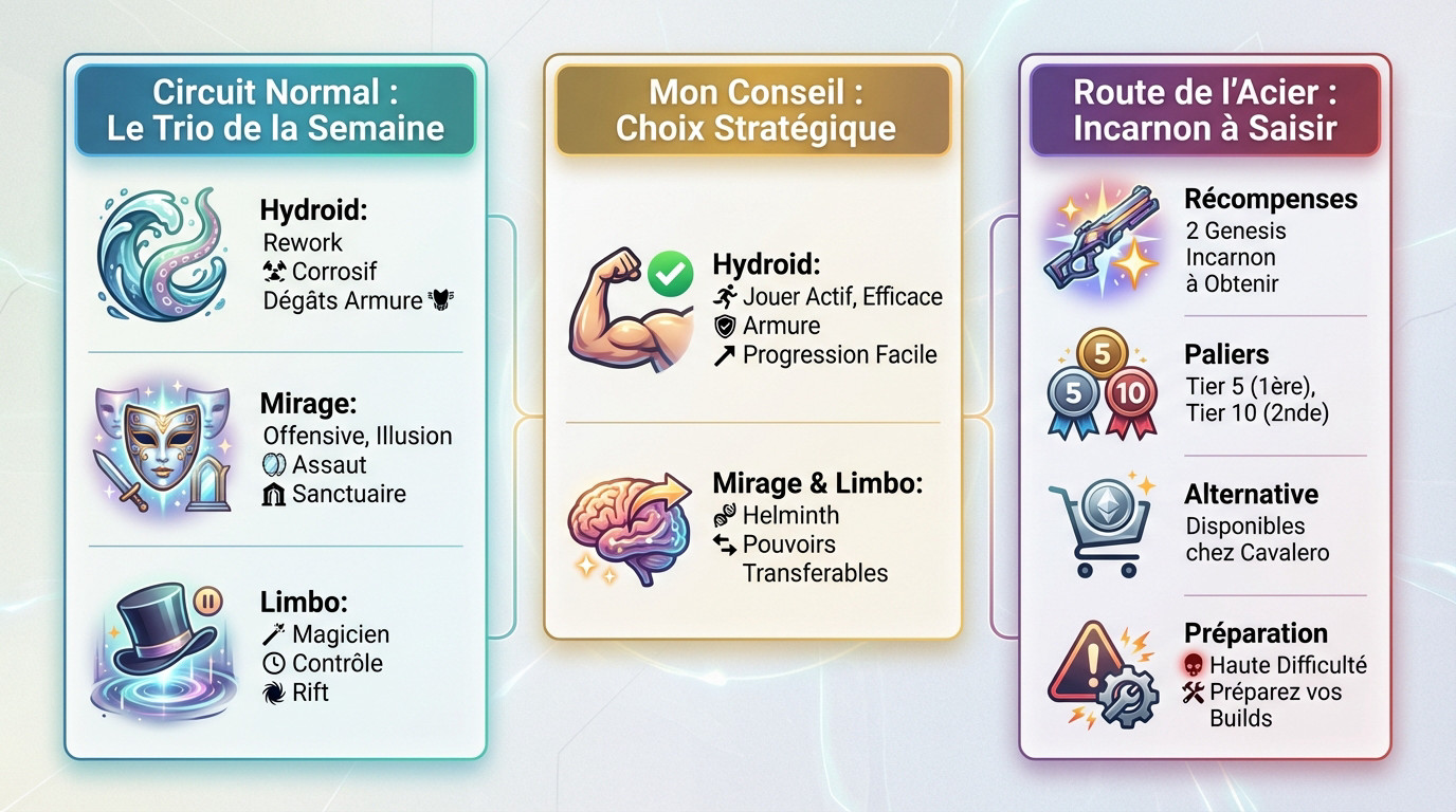 Guide des choix Warframe pour le Circuit de Duviri et Genesis Incarnon