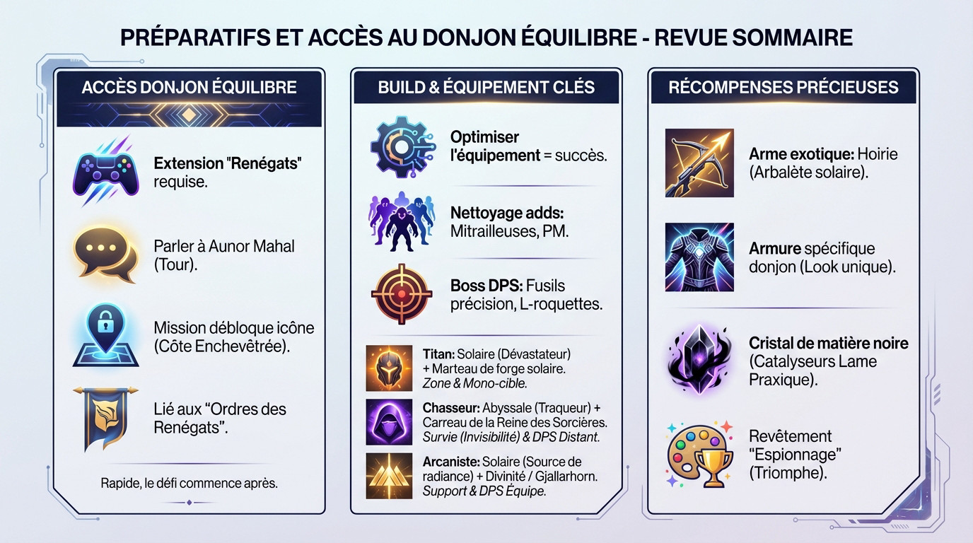 Gardien se préparant pour le donjon Équilibre dans Destiny 2 Renégats