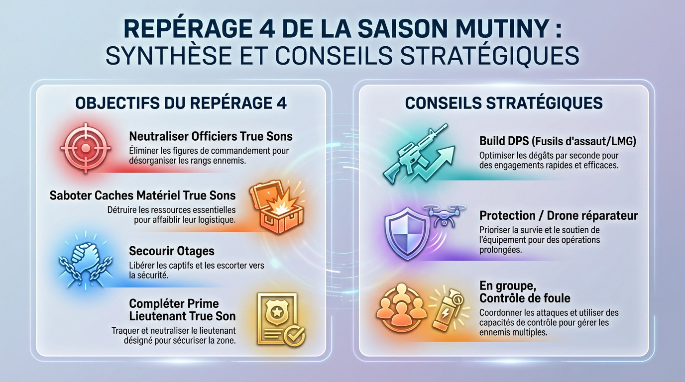 Agent de The Division 2 analysant les objectifs tactiques du quatrième repérage de la saison Mutiny