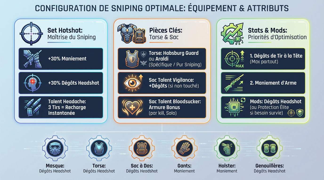 Configuration optimale de l'équipement Hotshot pour sniper dans The Division 2