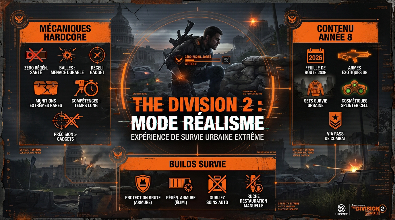 Aperçu du mode Réalisme et des nouveautés de l'Année 8 pour The Division 2