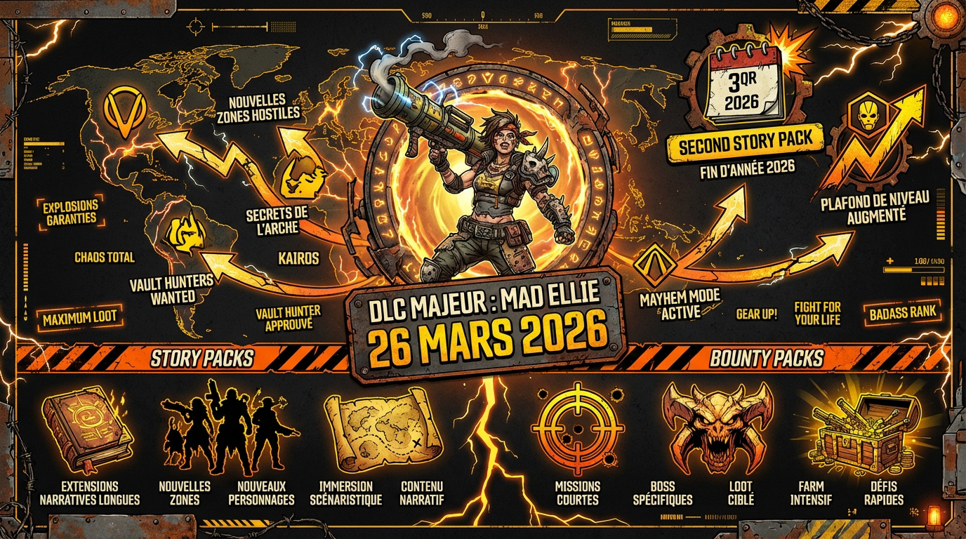 Annonce du DLC Mad Ellie et l'Arche des Damnés pour Borderlands 4