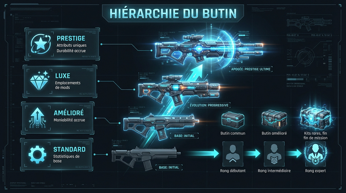 Hiérarchie du butin et rareté des équipements dans Marathon