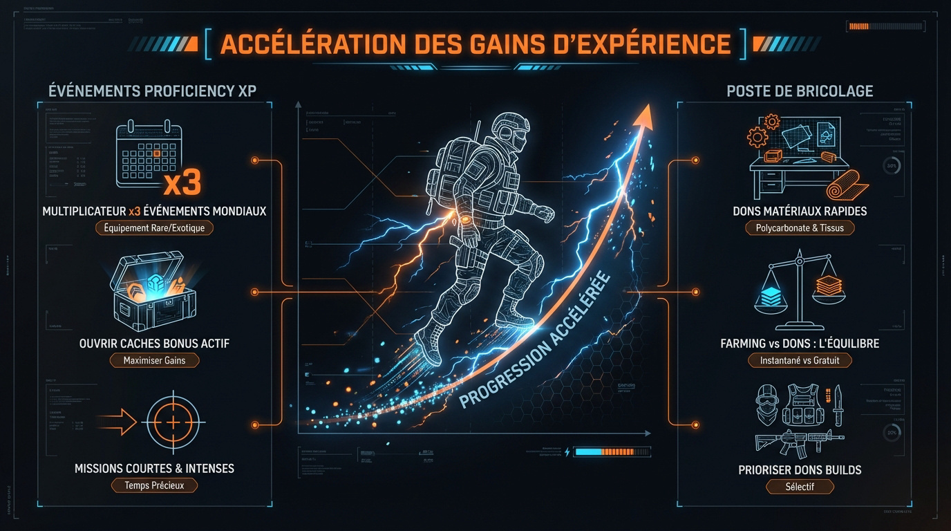 Optimisation des gains d'expérience et maîtrise dans The Division 2