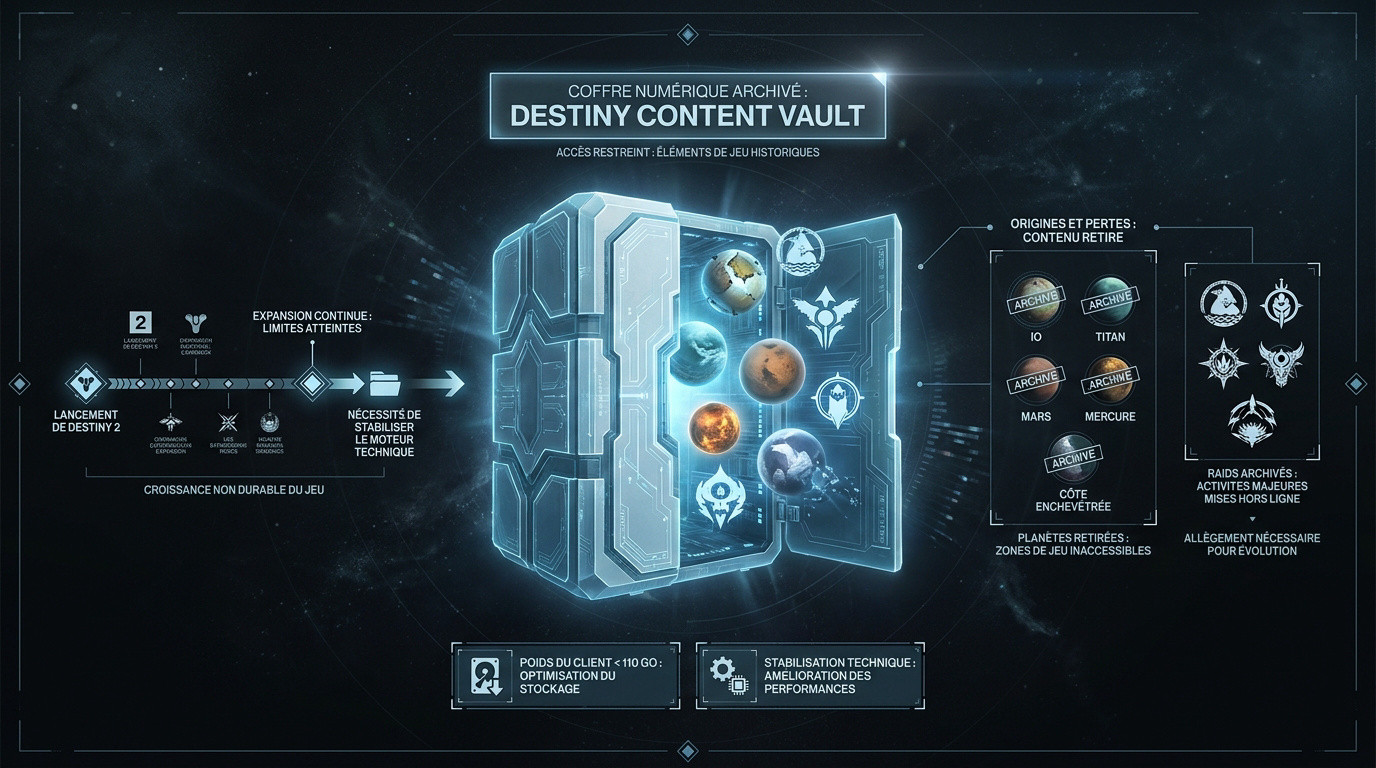 Illustration du Destiny Content Vault et des archives de Destiny 2