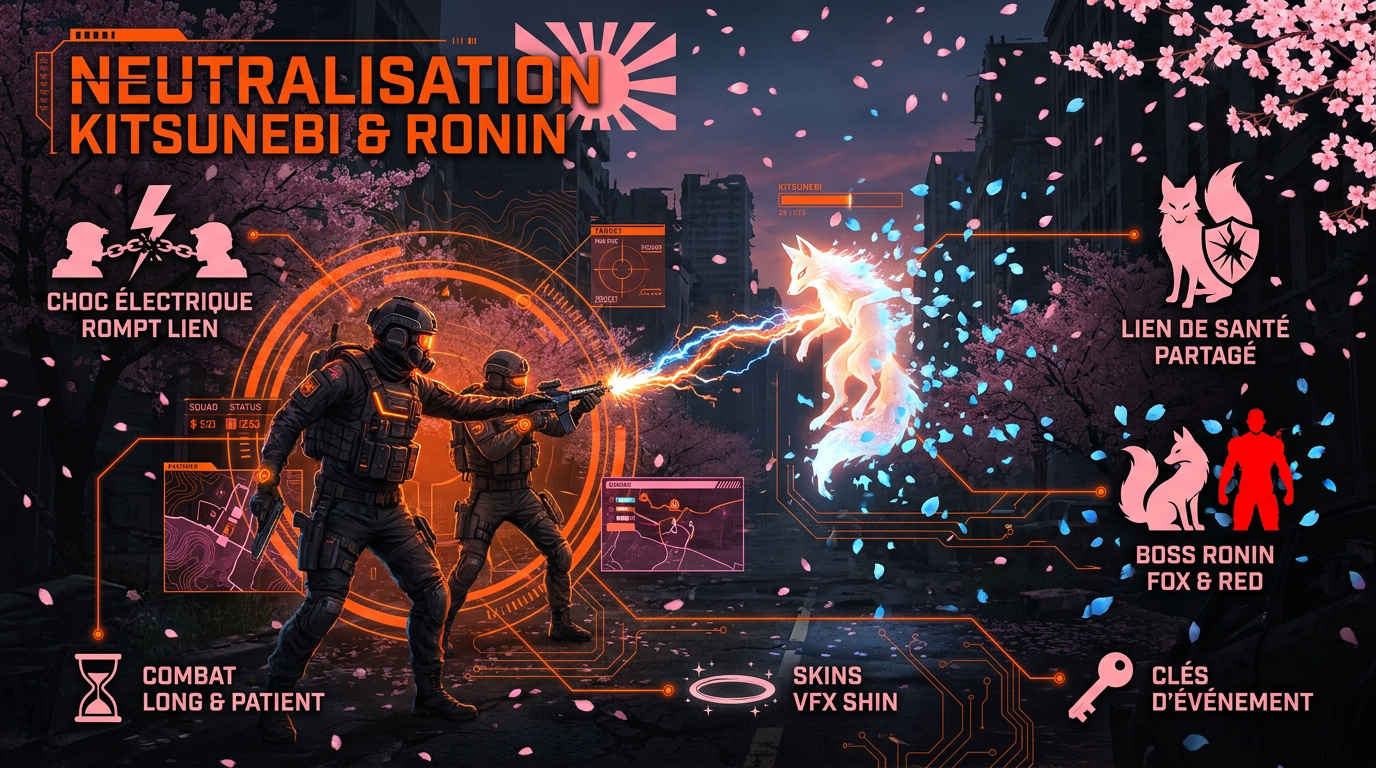 Affrontement tactique contre les Kitsunebi et les Ronin dans The Division 2