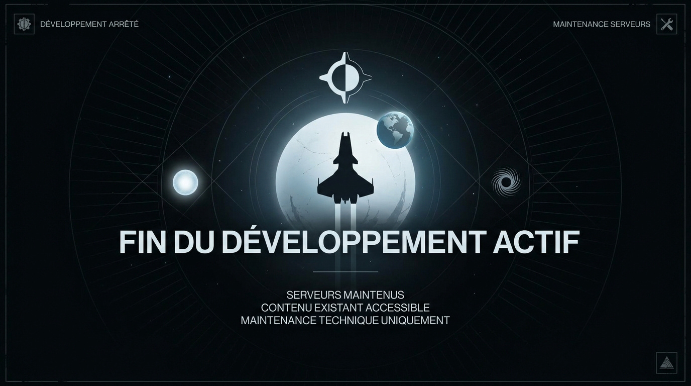 Illustration de la fin du développement actif de Destiny 2 avec maintien des serveurs en ligne