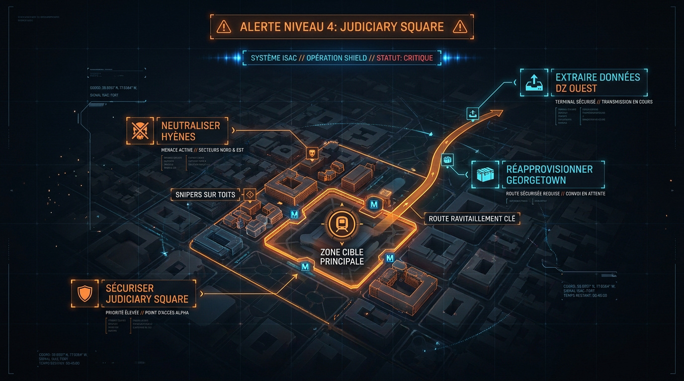 Alerte de niveau 4 dans le quartier de Judiciary Square à Washington DC