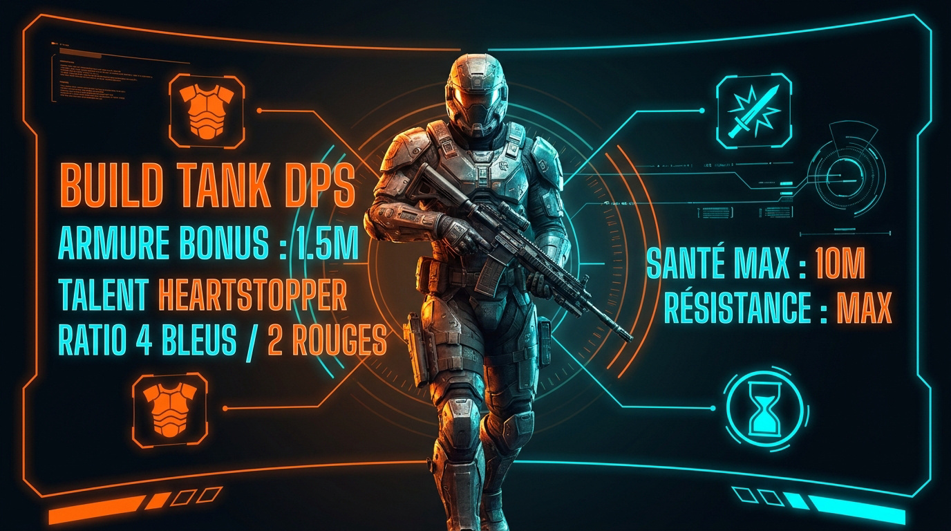 Interface tactique de l'agent Division 2 affichant les statistiques de l'ensemble Heartbreaker