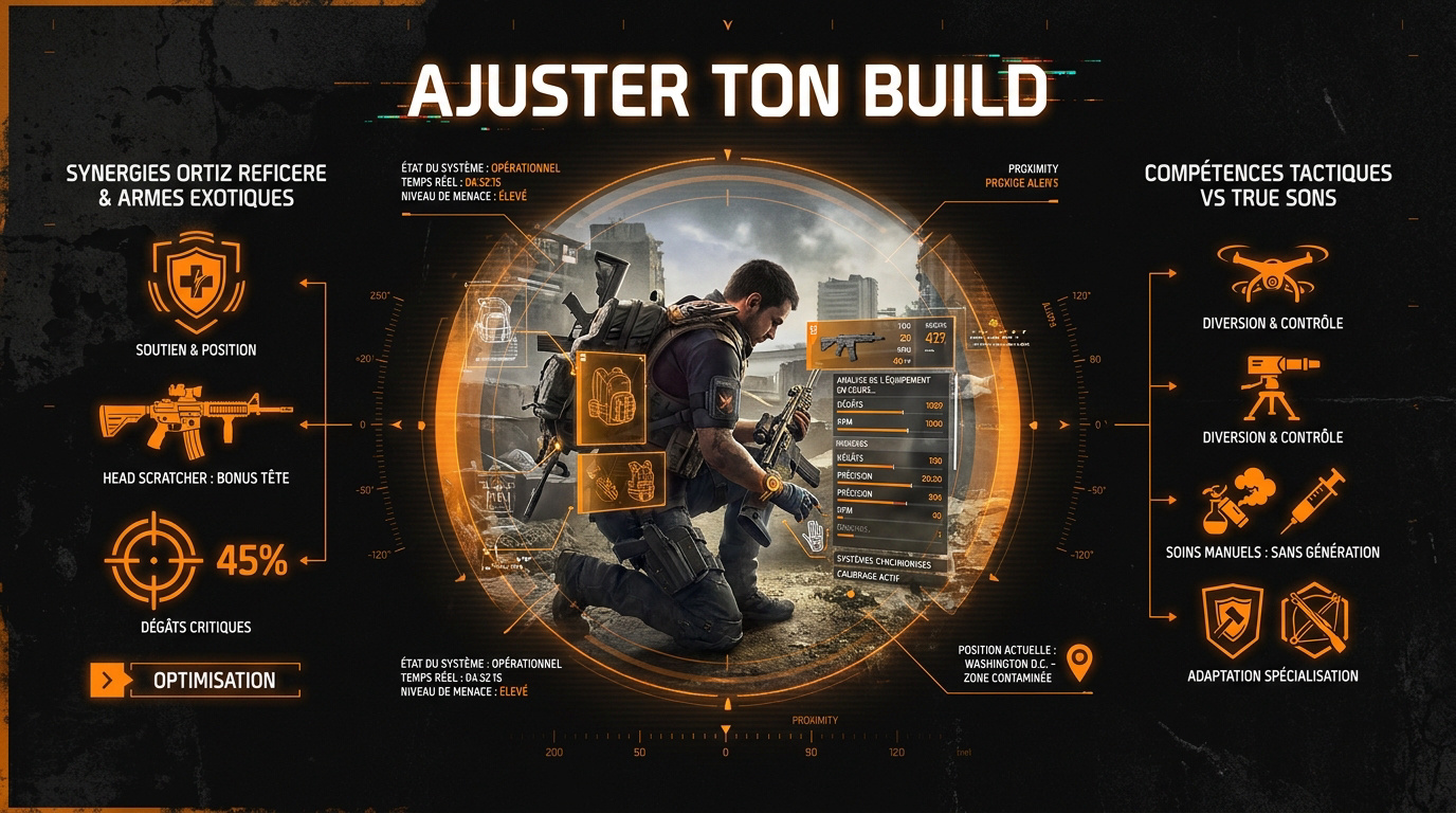 Infographie optimisation build The Division 2 mission McMillan
