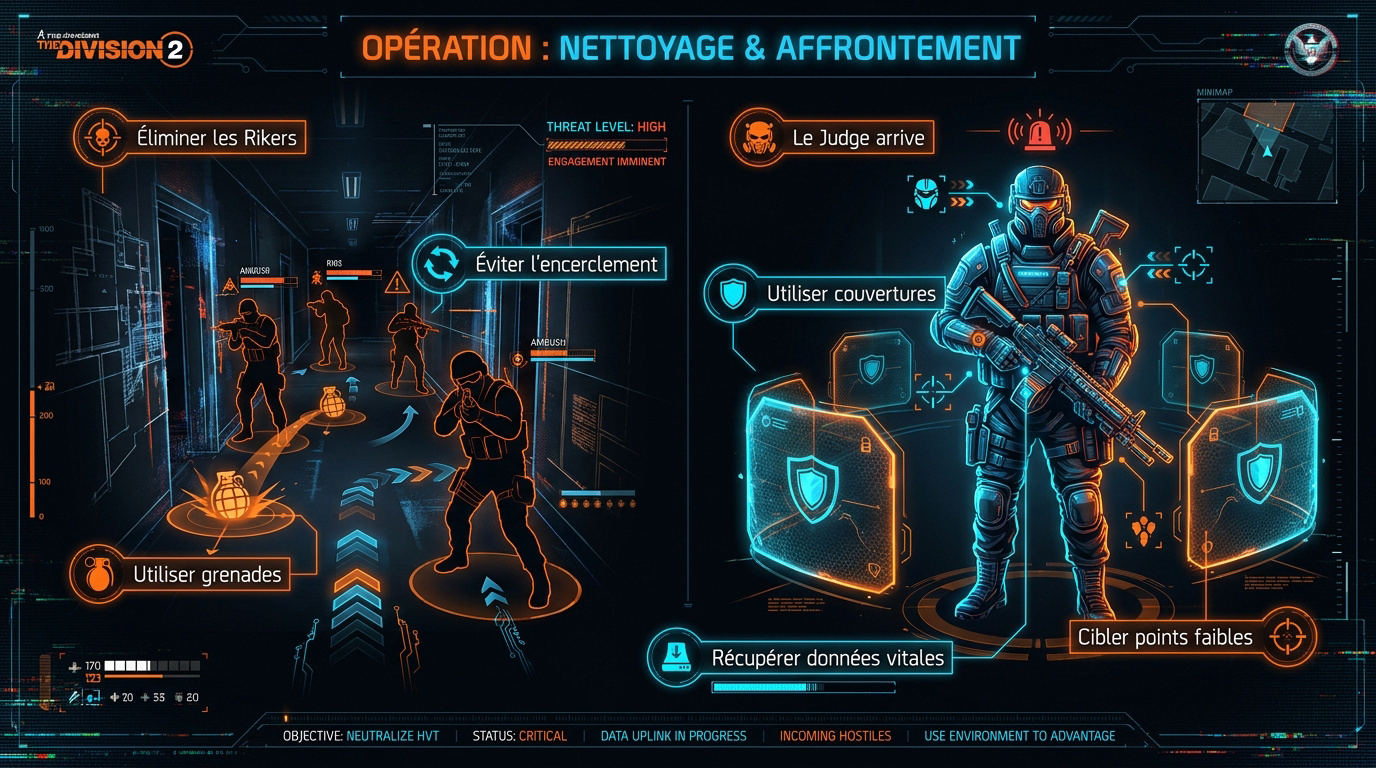 Agent de la Division affrontant les Rikers dans la prison The Tombs