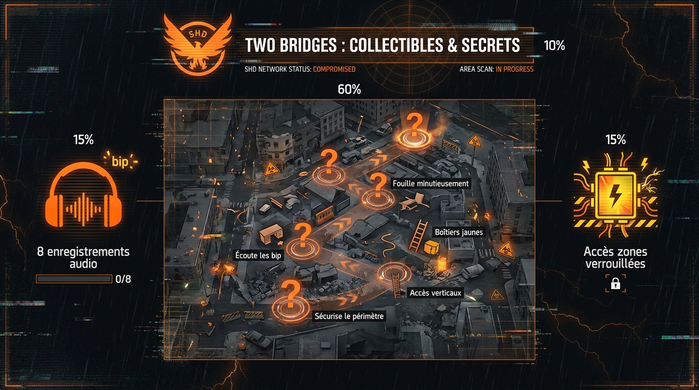 Collectibles et secrets dans le quartier de Two Bridges sur The Division 2