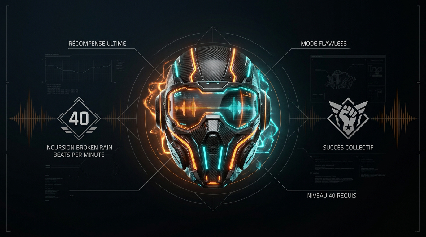 Masque Beats Per Minute avec interface tactique dans The Division 2