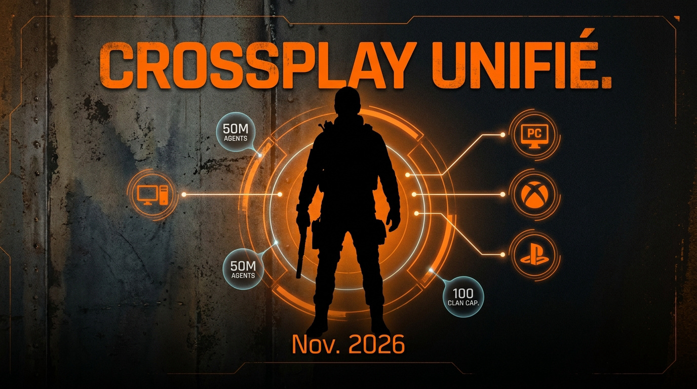 Agents de The Division 2 issus de différentes plateformes s'unissant pour le crossplay