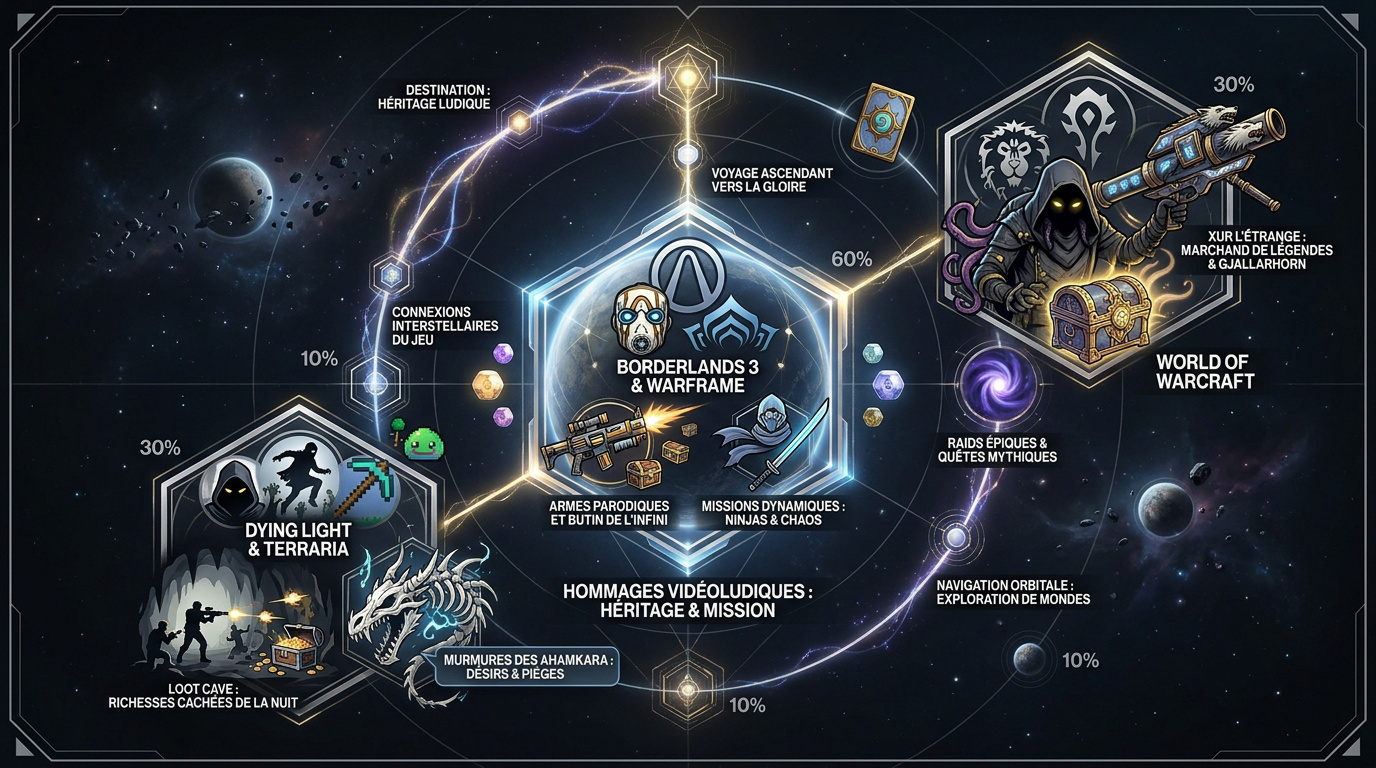 Illustration des hommages et références à Destiny 2 dans les jeux vidéo