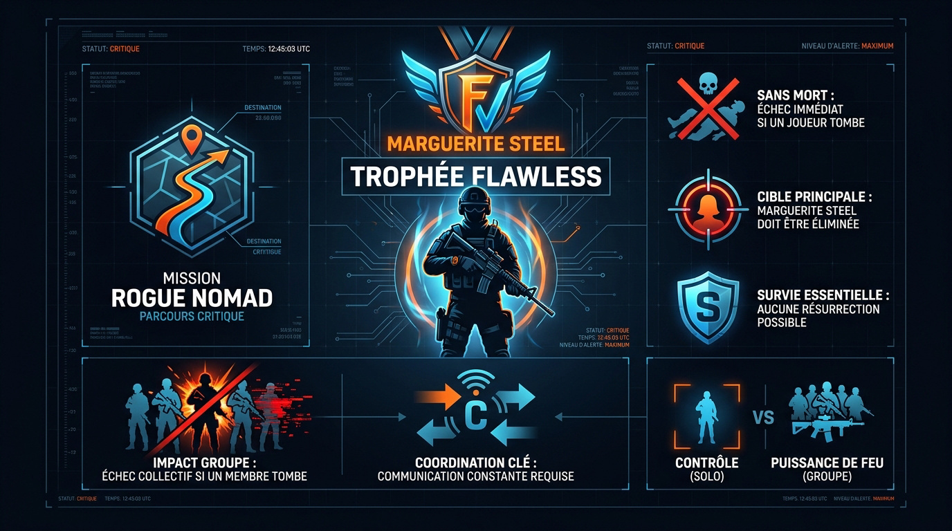 Trophée de sac à dos Marguerite Steel obtenu après la mission Rogue Nomad dans The Division 2
