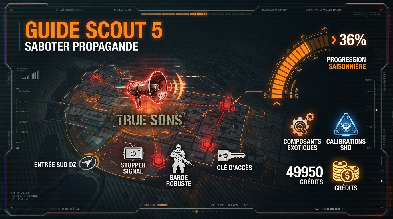 Agent de la Division neutralisant une antenne de propagande des True Sons
